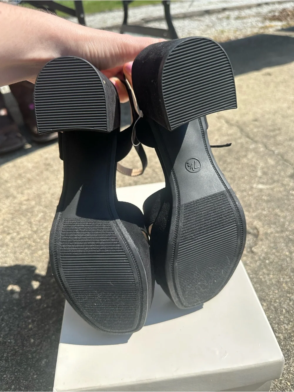 a new day black suede